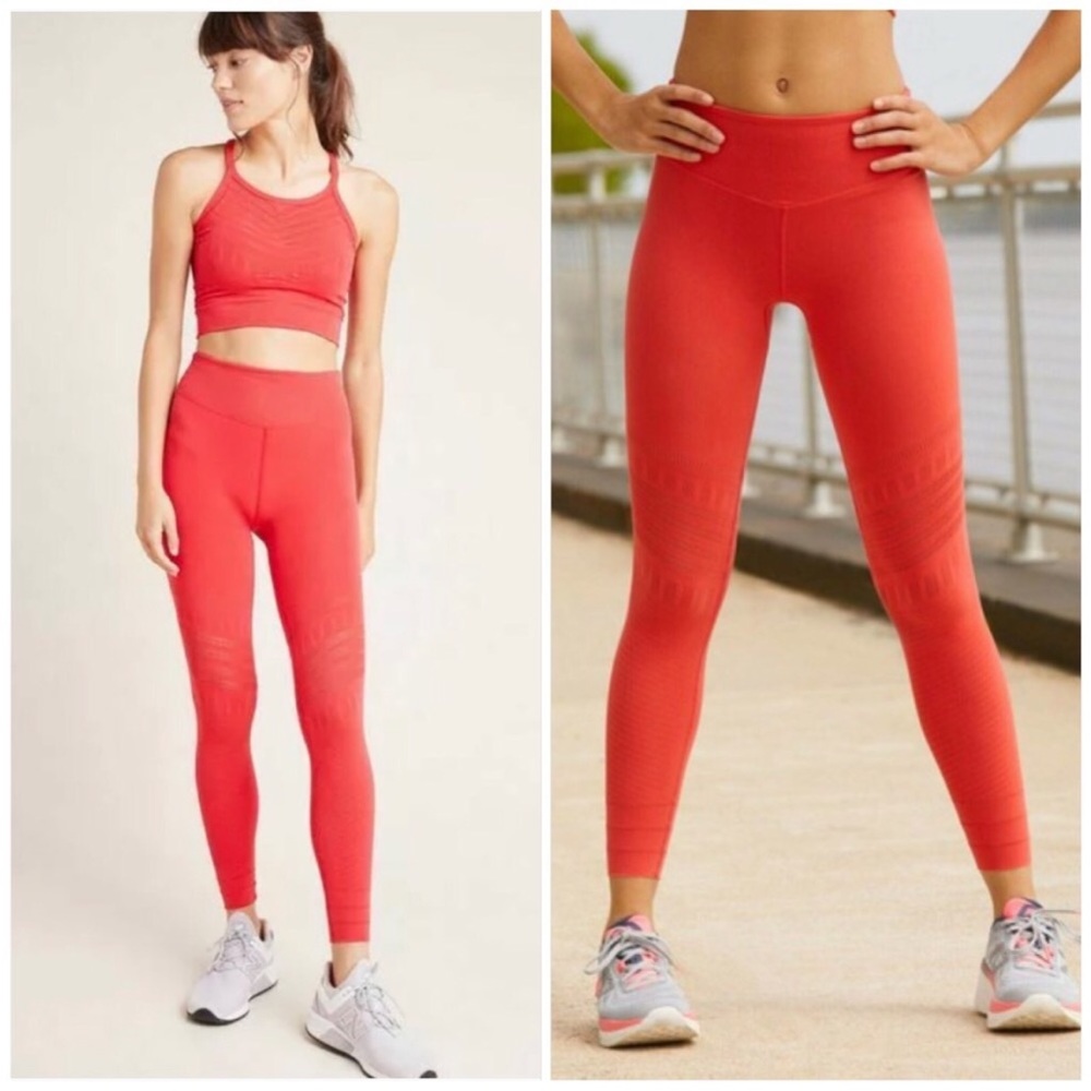 NWT Free People Gone Adrift Leggings In Strawberry $128 MSRP Size XS